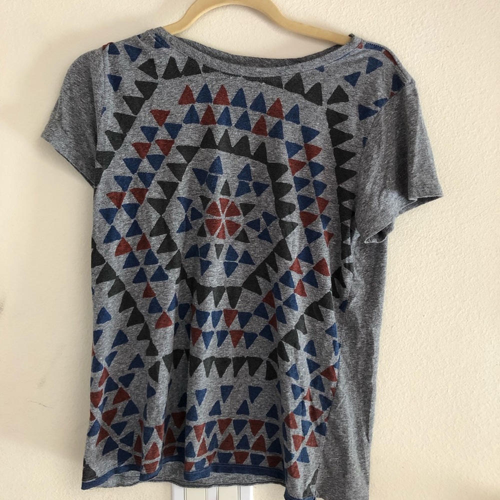 lucky brand: Grey shirt with geometric shapes